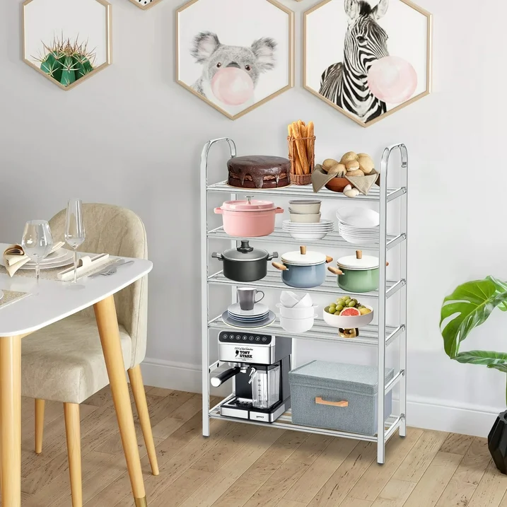 6 Layers Stainless Steel Shoe Rack – Adjustable