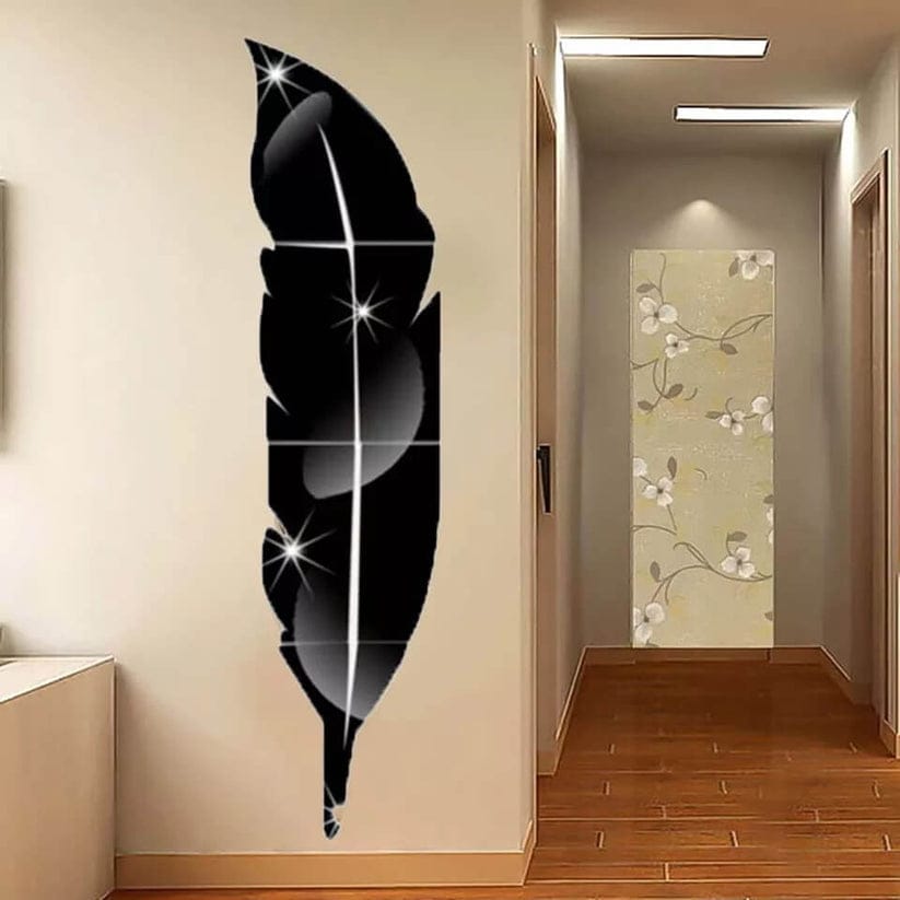 3d Acrylic Wall Leaf Mirror Reflection