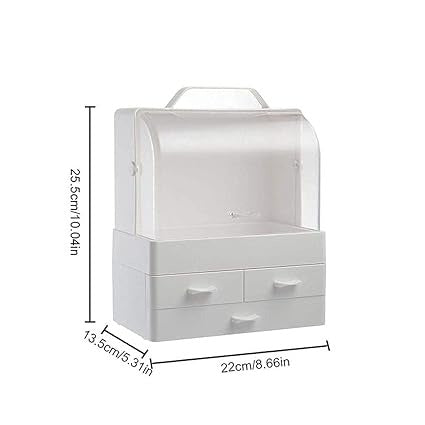 Makeup Organizer - Waterproof Lid Dust Proof 3 Drawers