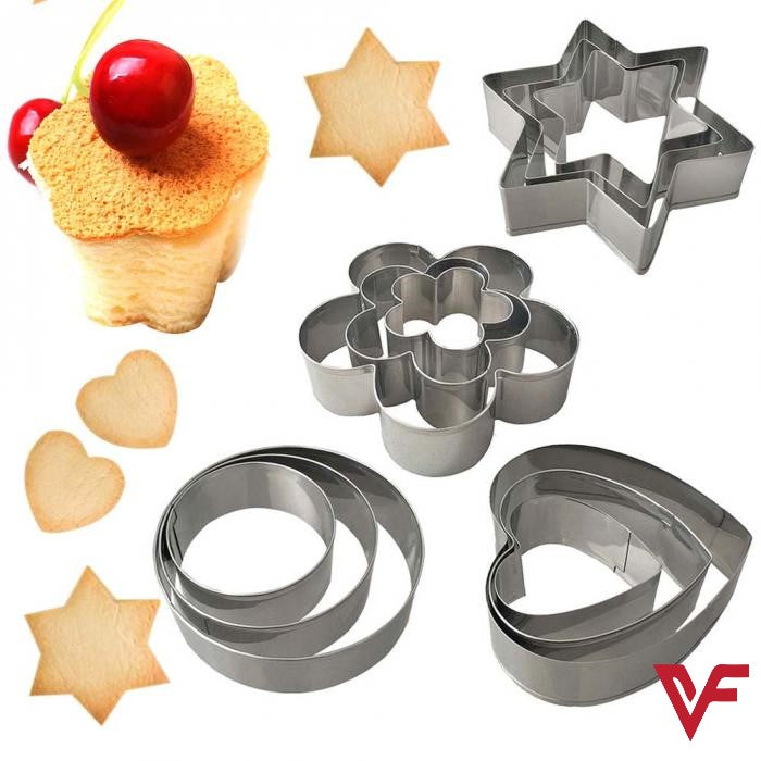 12 Pcs, Stainless Steel Cookie Cutter
