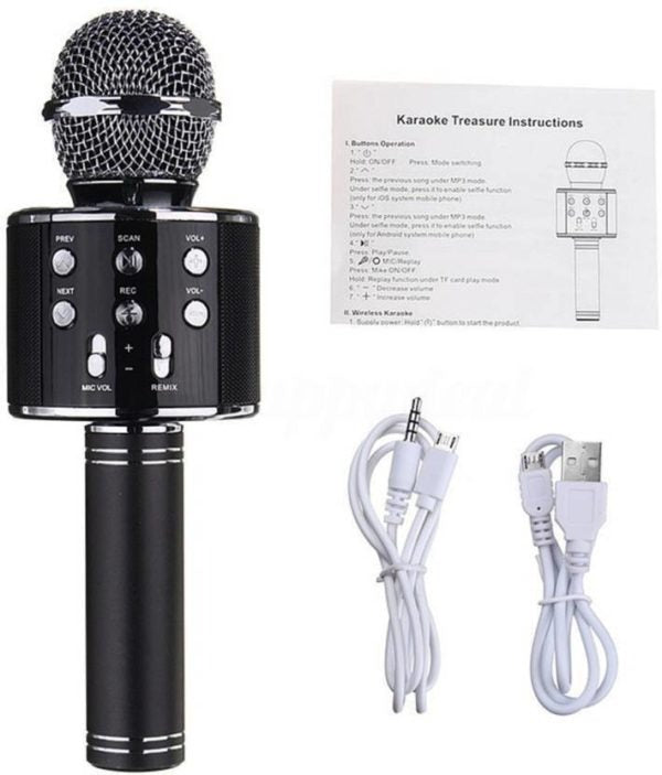 Bluetooth Microphone Karaoke Wireless Speaker Mic Ws-858 Ktv