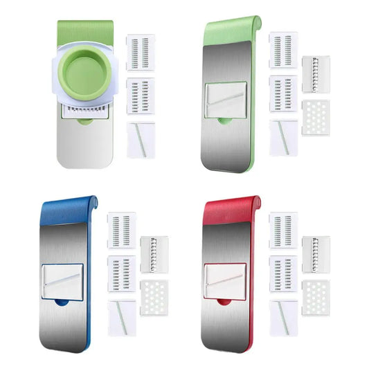 Multifunctional Vegetable Cutter Grater  – 05 Blades Vegetable Cutter (Random Colors)