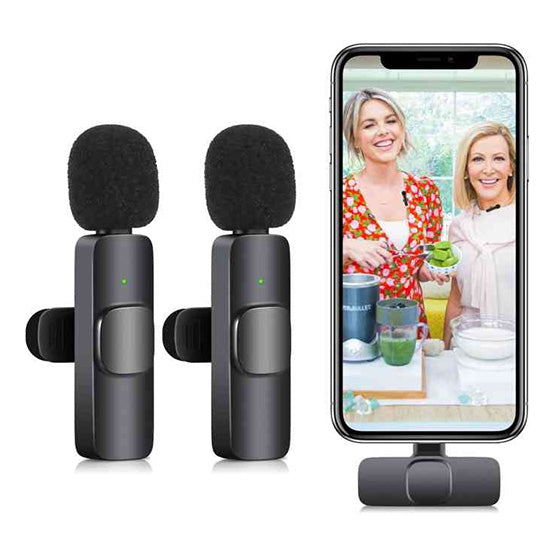 K9 Dual Microphone Mic Plug & Play Usb Type C & Wireless Microphone