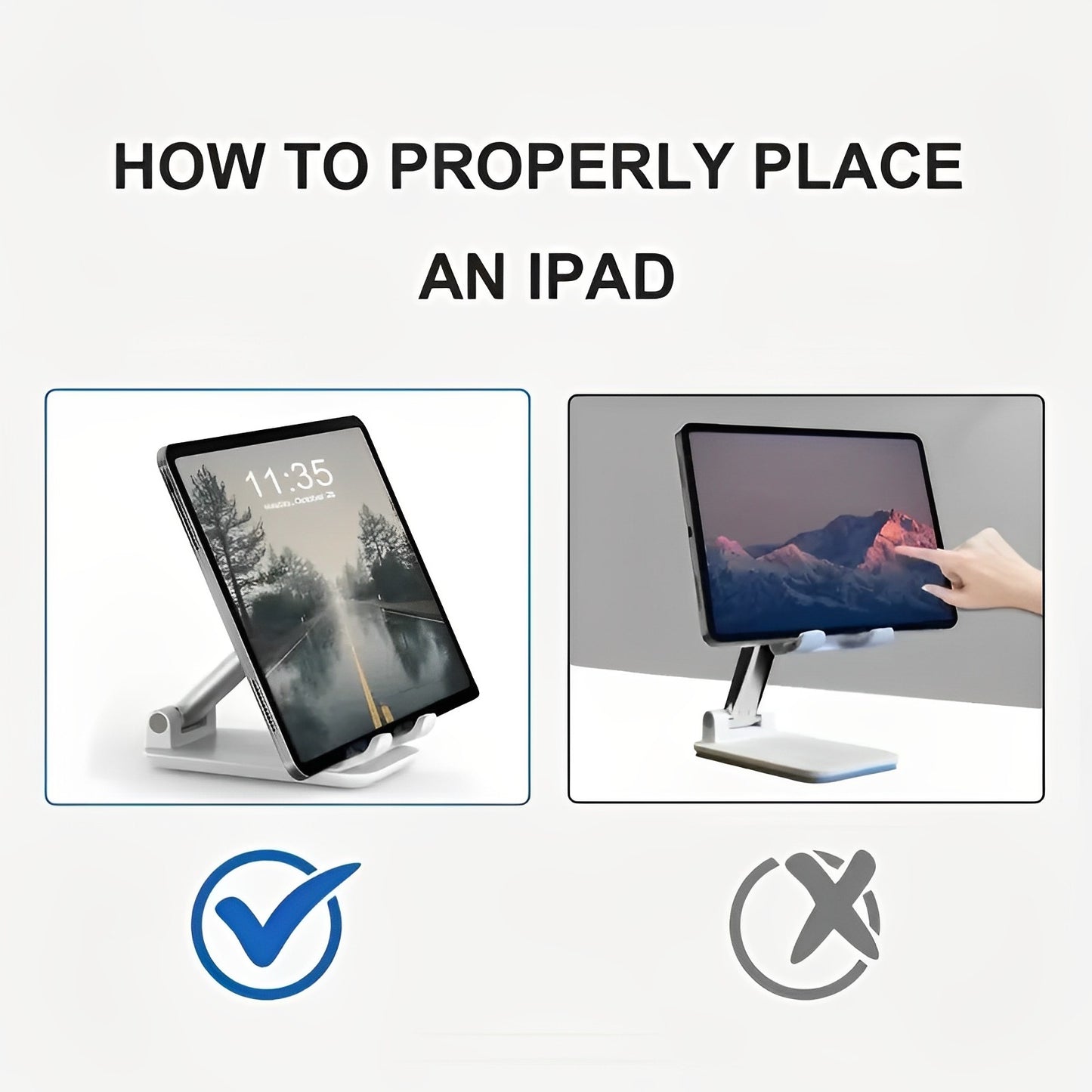 Foldable & Adjustable Mobile Phone And Tablet Stand