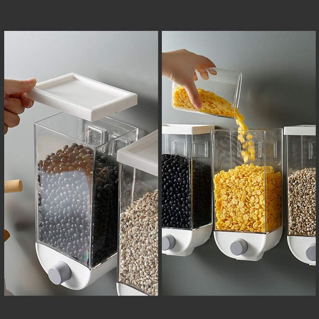 Wall-mounted Dry Food Dispensers | Food Storage Box 1500 Ml
