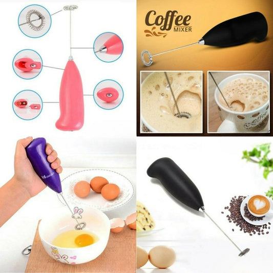 (nw000418) Electric Egg/Coffee Beater - Cell Operated (random color)