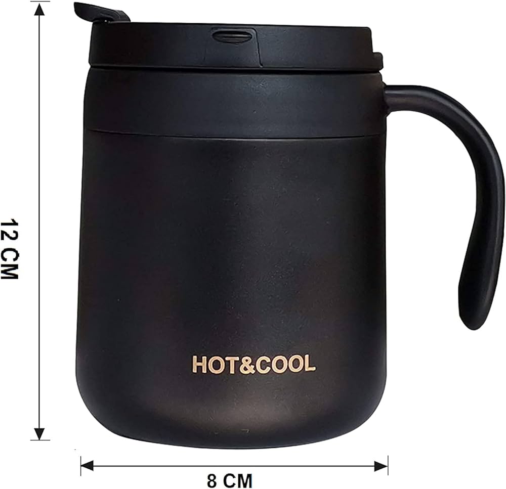 Insulated Stainless Steel Coffee Mug With Handle 850ml (random Color)