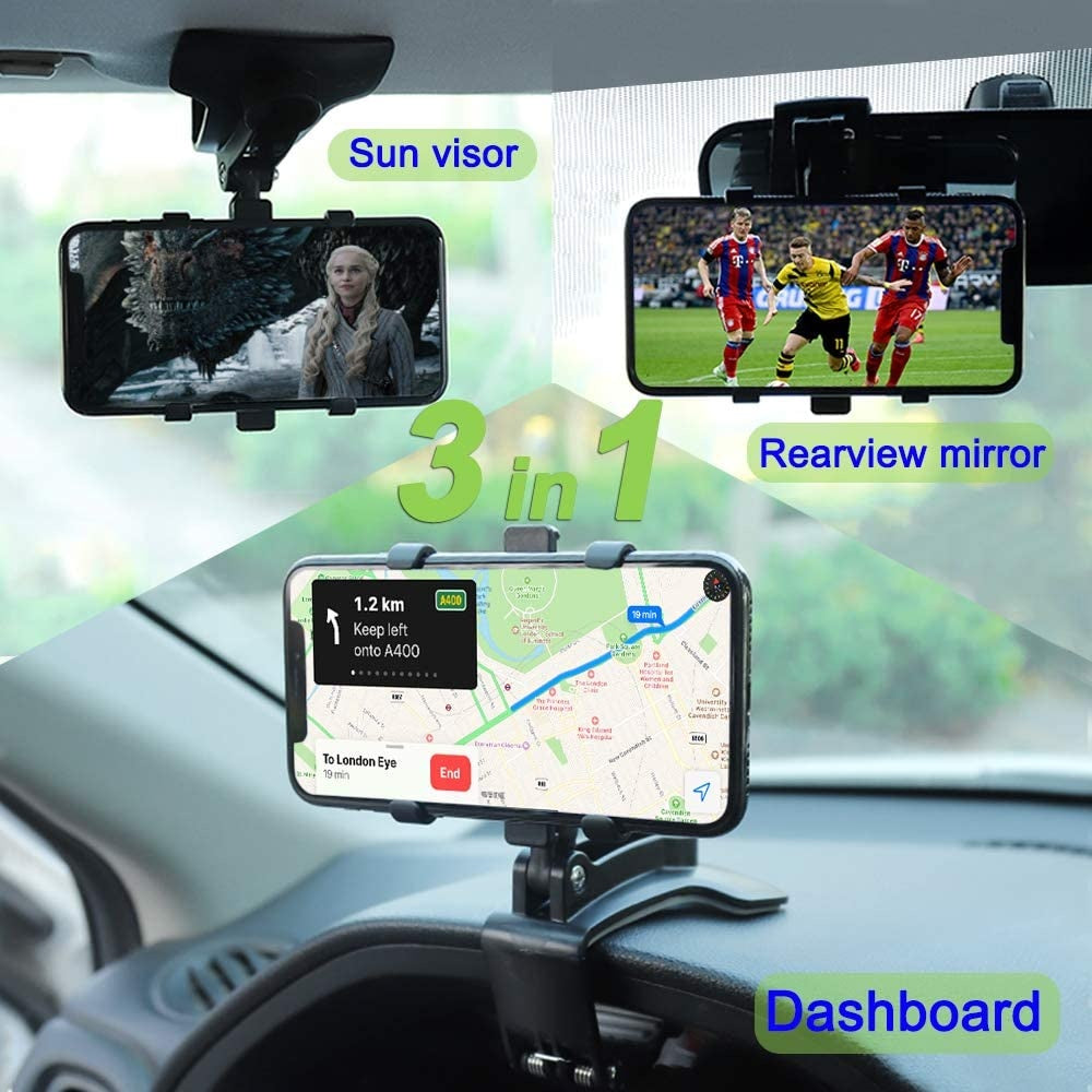 Car Smart Phone Holder – 360 Free Spin (Foldable)
