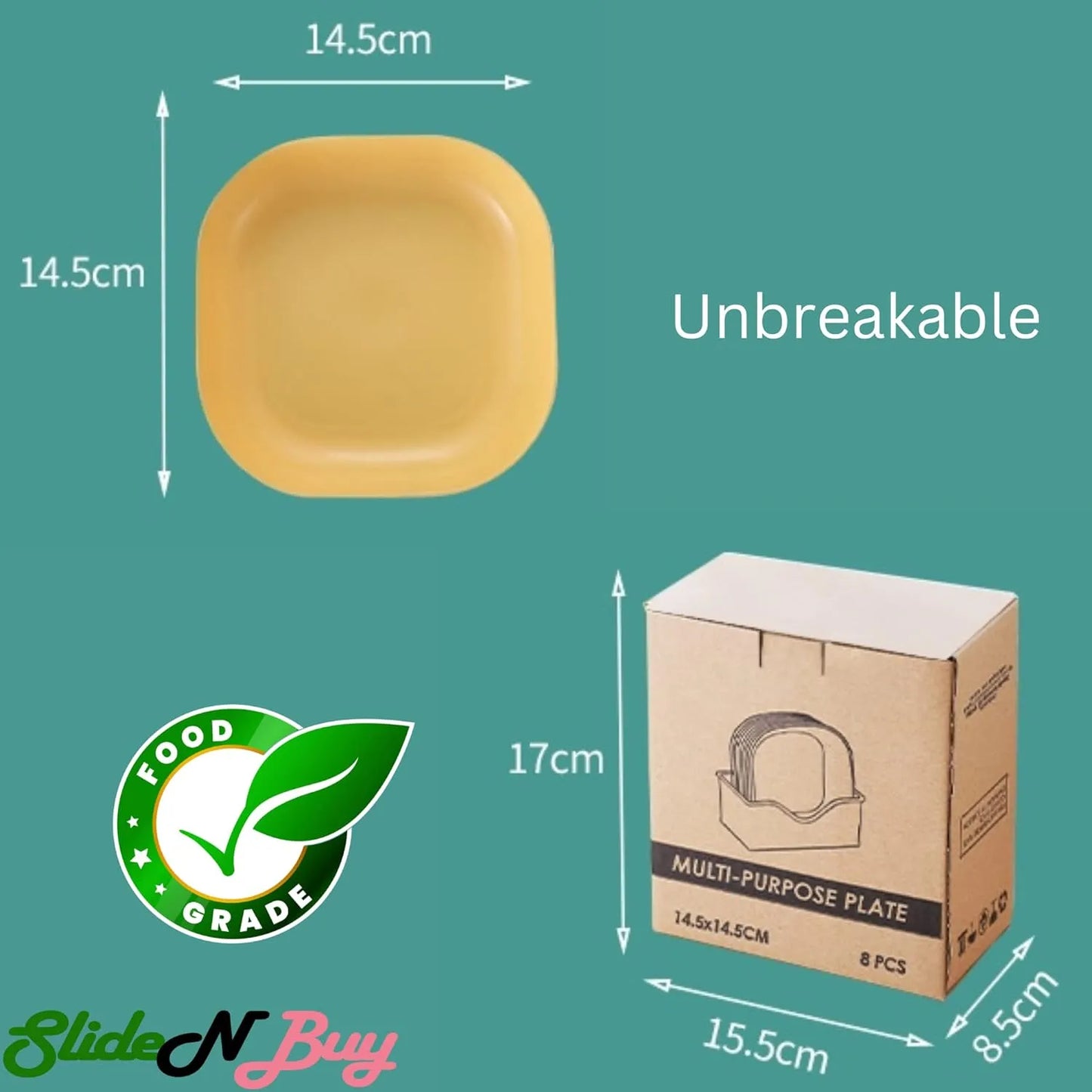 (nw000395) 10 Pcs Multi-function Spit Bone Plate Set Household Food Grade Plastic Elliptical Plate Set