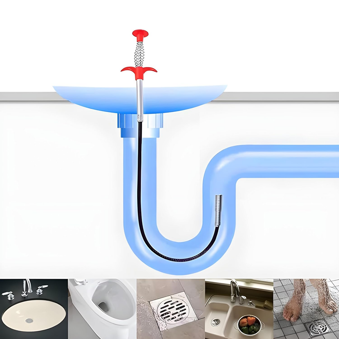 90 Cm Drain Wire Hair Drain Clog Removers