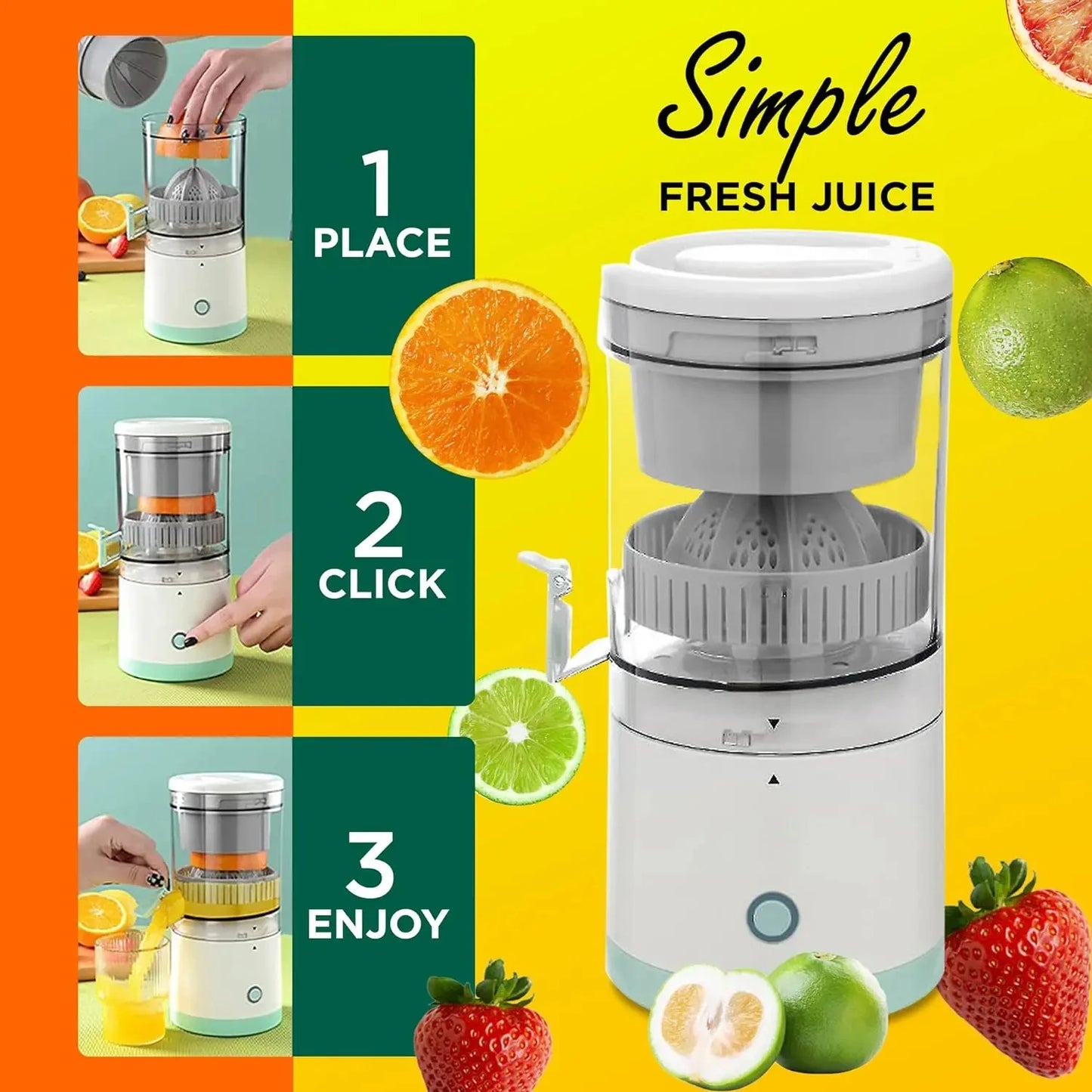 Portable Electric Citrus Juicer - Rechargeable