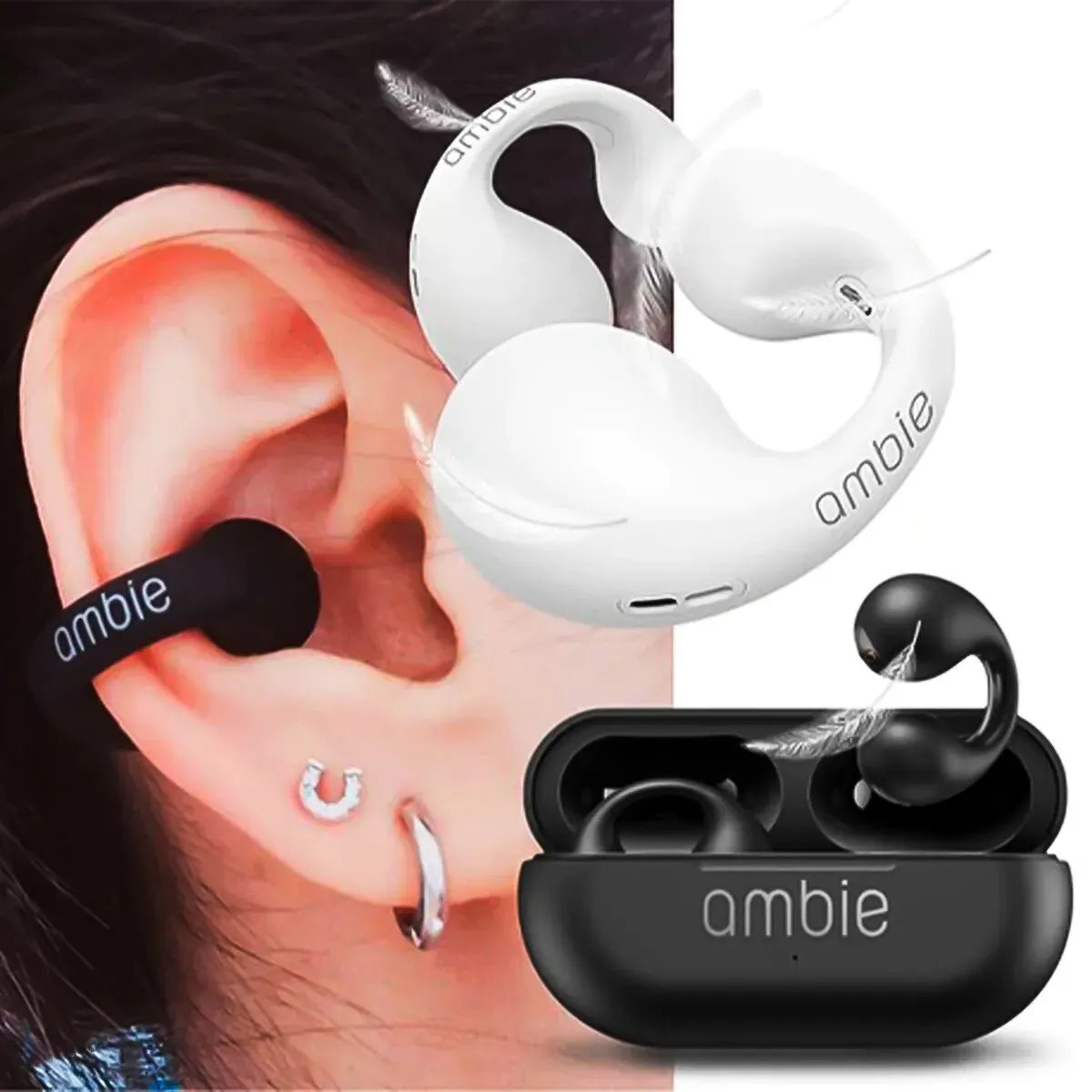 Ambie Wireless Ear Clip Headphones (random color)