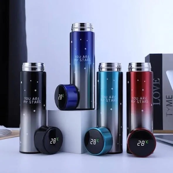 Stars Colorful Smart Led Temperature Bottle (500ml) – Random Color