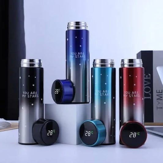 Stars Colorful Smart Led Temperature Bottle (500ml) – Random Color