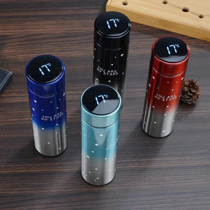 Stars Colorful Smart Led Temperature Bottle (500ml) – Random Color