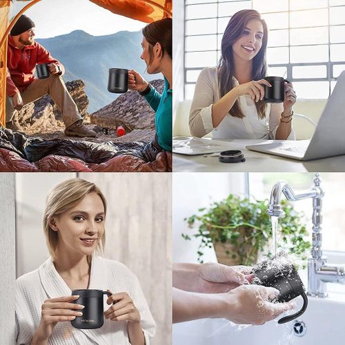 Insulated Stainless Steel Coffee Mug With Handle 850ml (random Color)