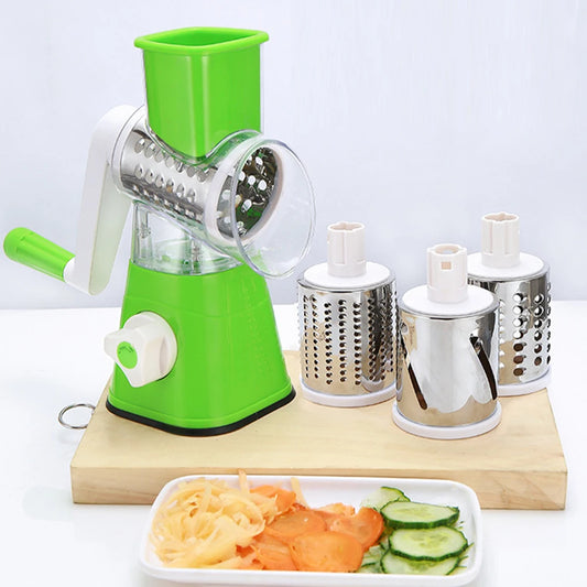 Tabletop Drum Grater | Manual Vegetable Cutter Slicer & Grater | Multi-functional Kitchen Gadget ( Random Color )