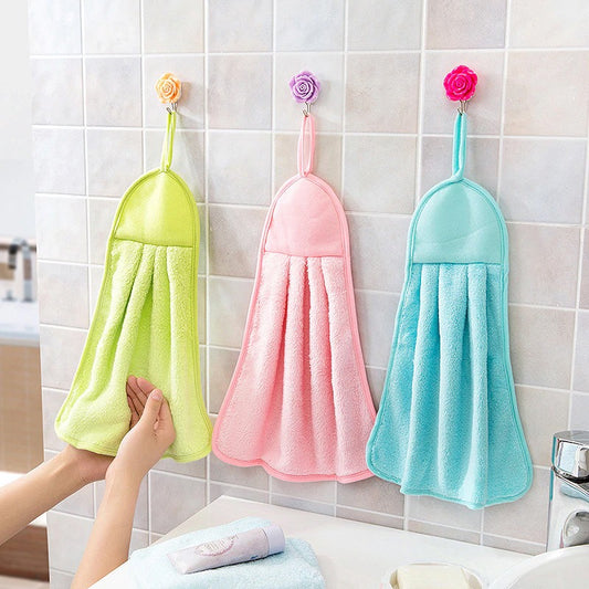 Microfiber Hanging Kitchen Towel (pink)