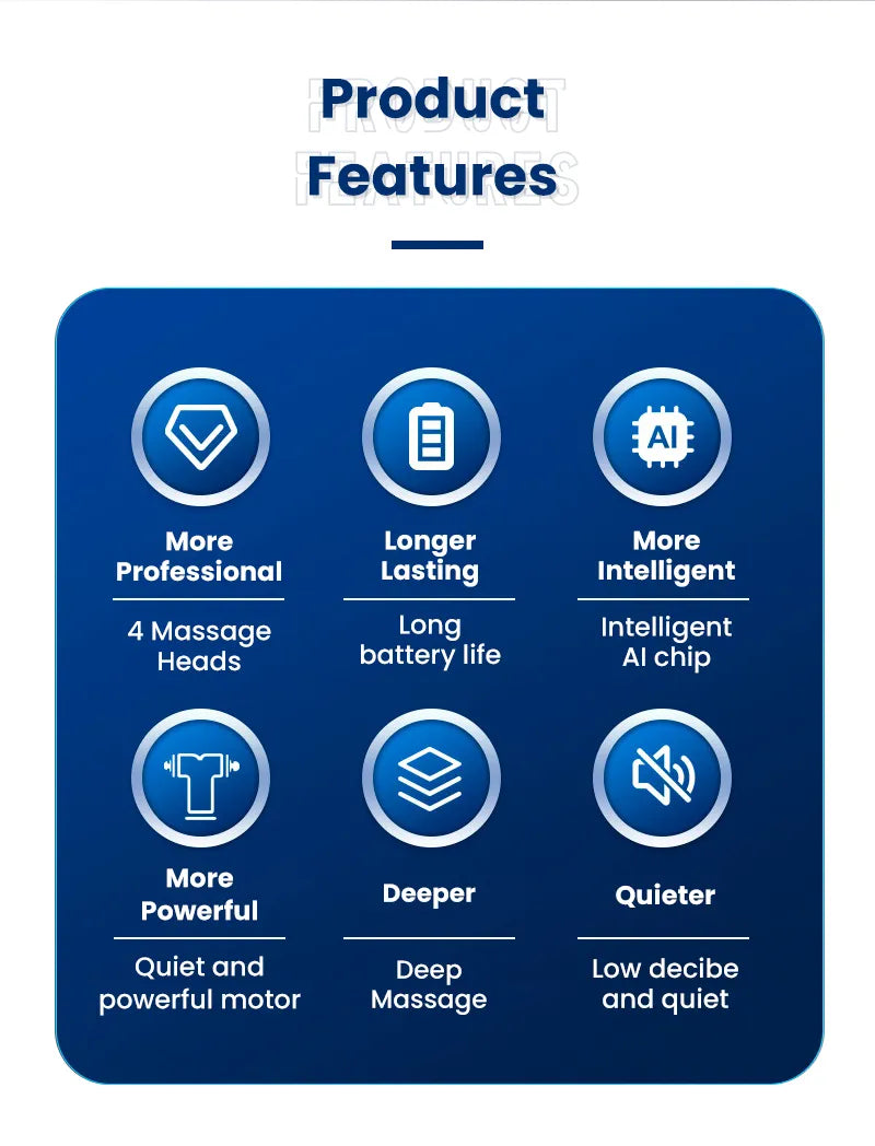 4 In 1 Multi-Function Massage Gun (random color)