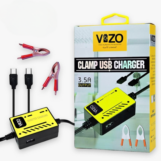 Vizo V5000 – 3.5a Multi-port Clip Charger With Type-c & Usb-a