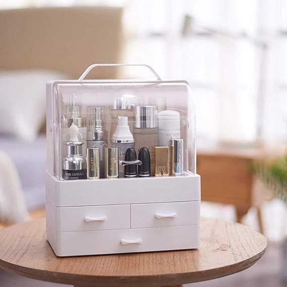 Makeup Organizer - Waterproof Lid Dust Proof 3 Drawers
