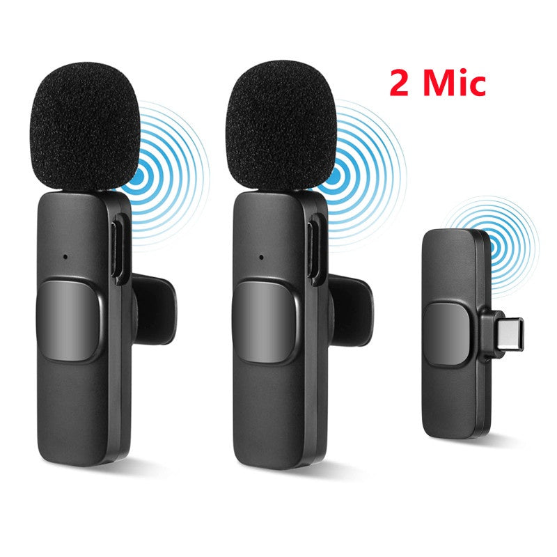 K9 Dual Microphone Mic Plug & Play Usb Type C & Wireless Microphone