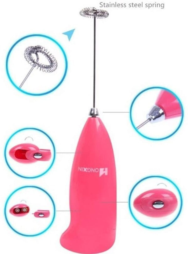 (nw000418) Electric Egg/Coffee Beater - Cell Operated (random color)