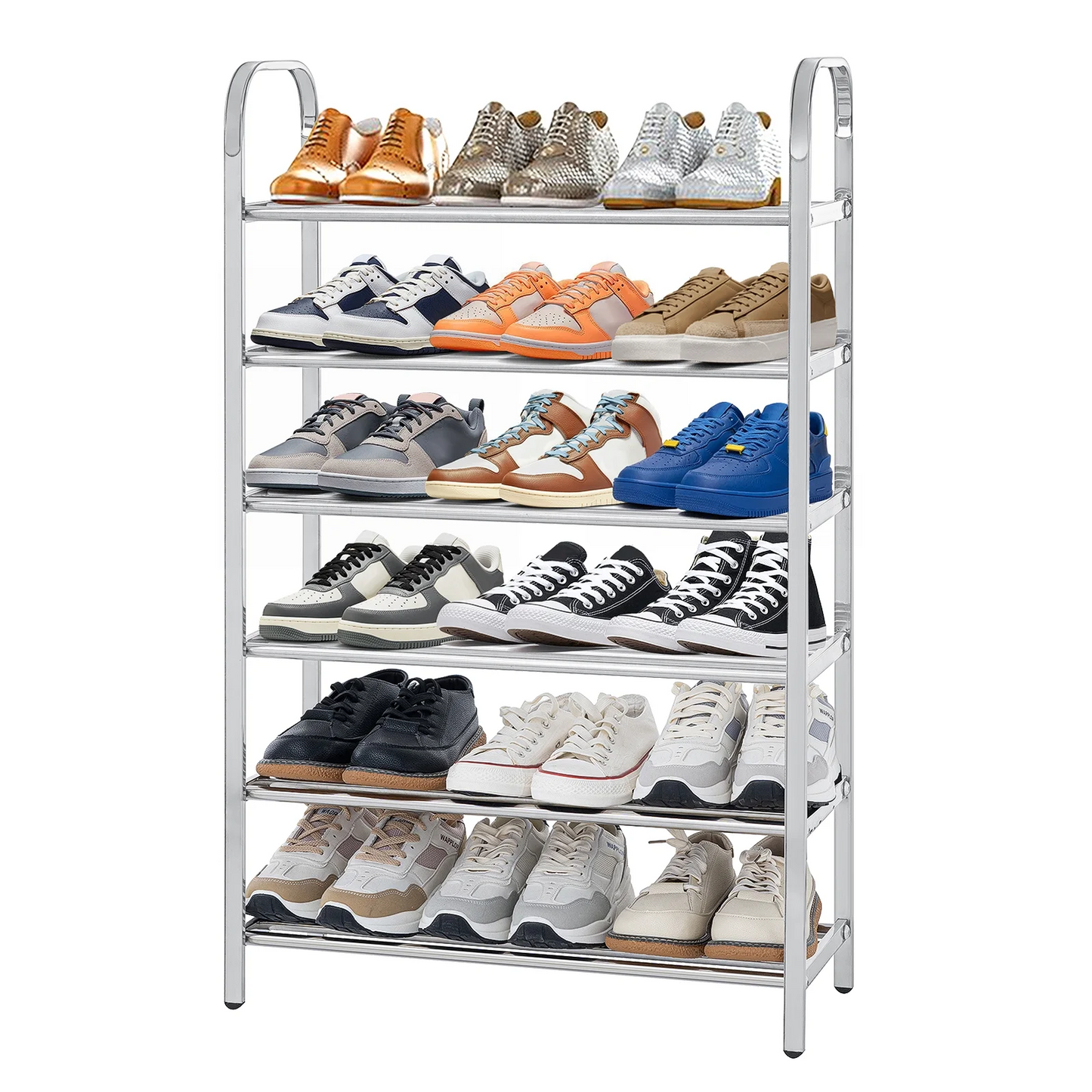 6 Layers Stainless Steel Shoe Rack – Adjustable