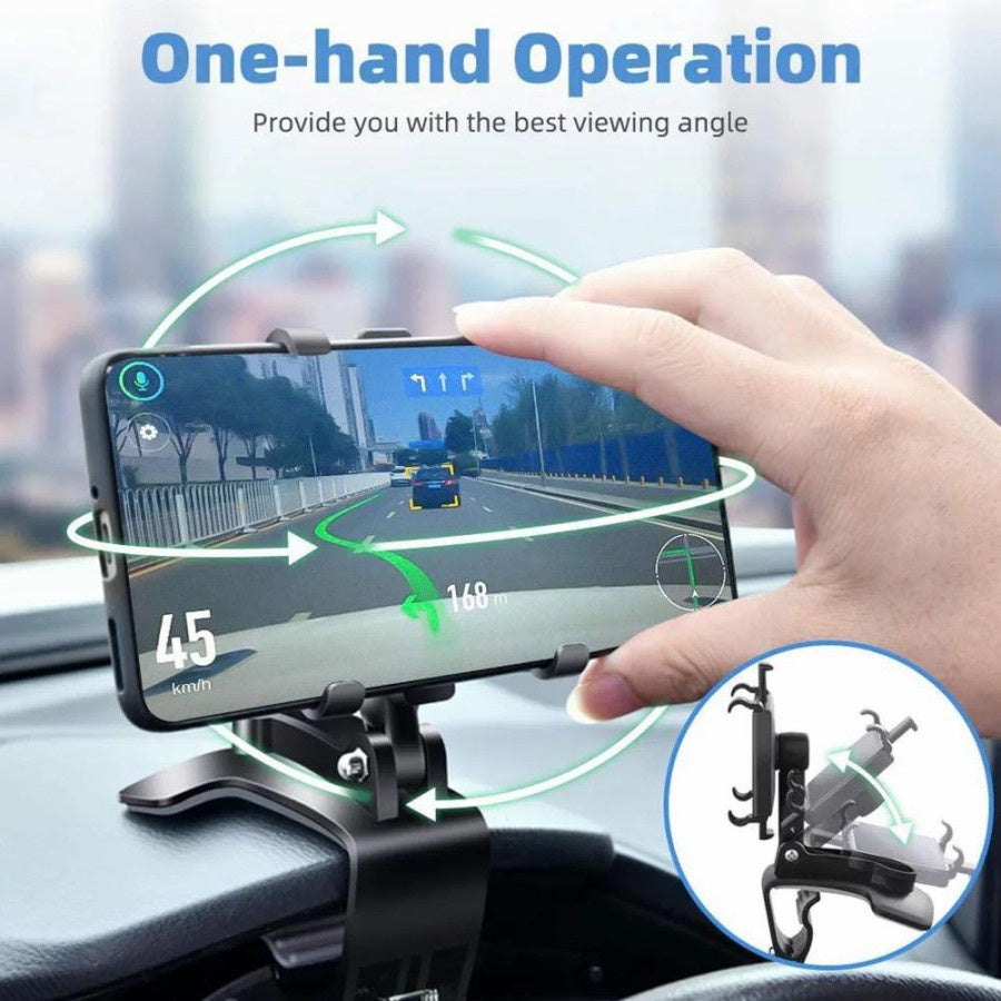 Car Smart Phone Holder – 360 Free Spin (Foldable)