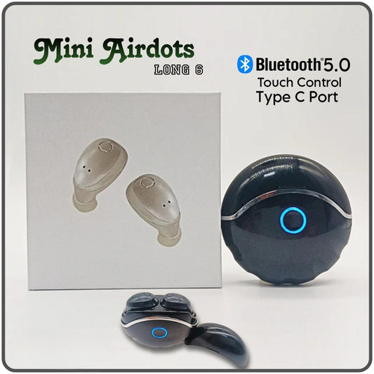 Mini Airdots Tws Wirless Earbuds with Sensors Built In Mic 10m Type C (random color)