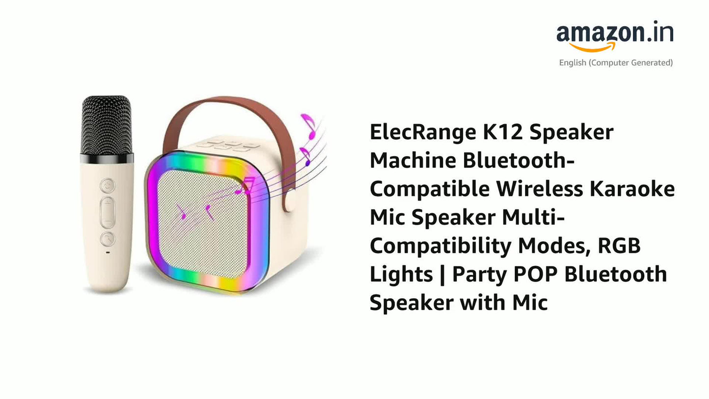 K12 Wireless Speaker With Double Mic (random color)