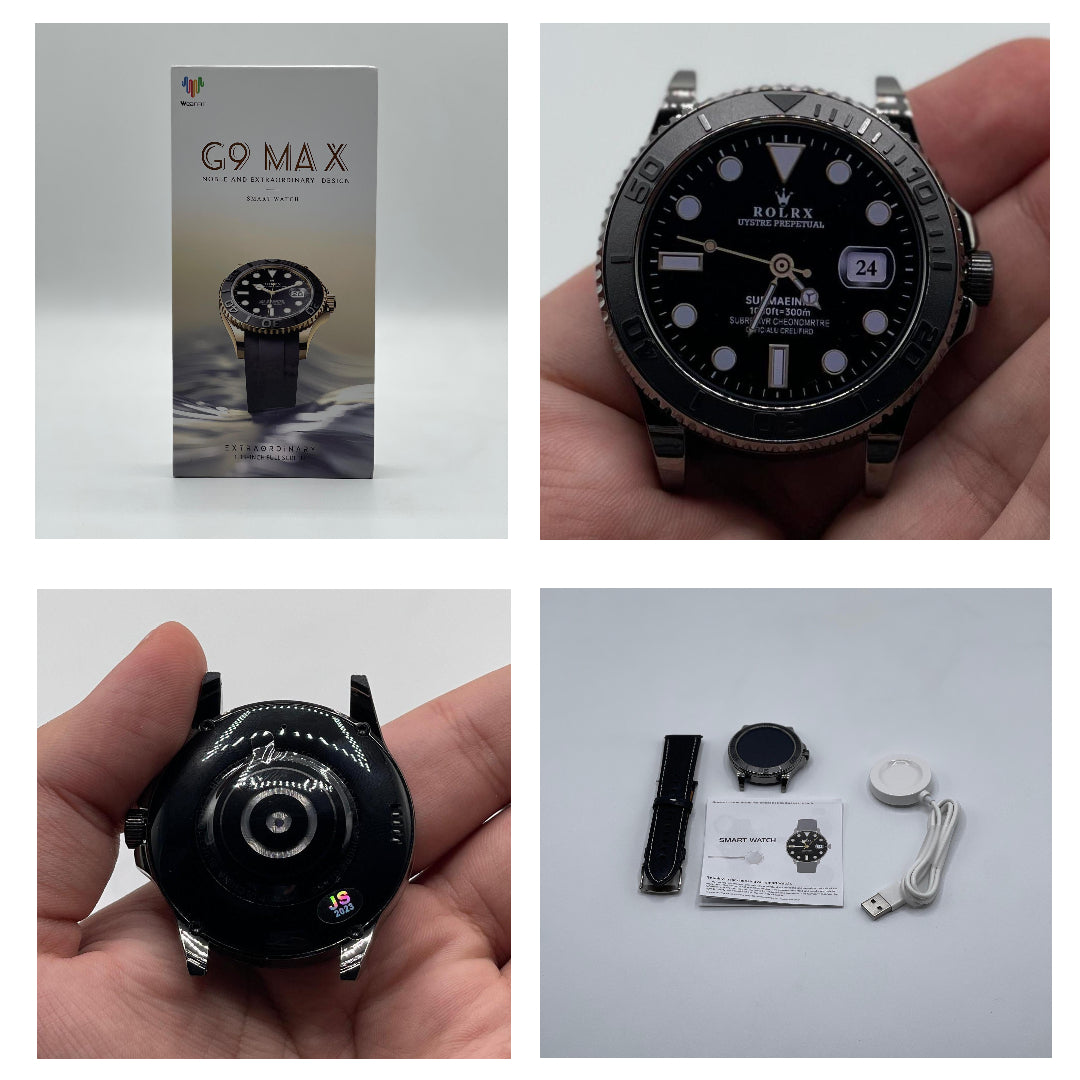 G9 Max Smartwatch With Amoled Display – Black