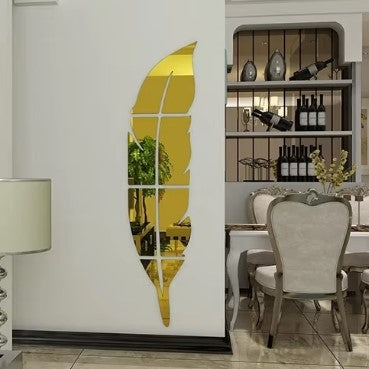 3d Acrylic Wall Leaf Mirror Reflection