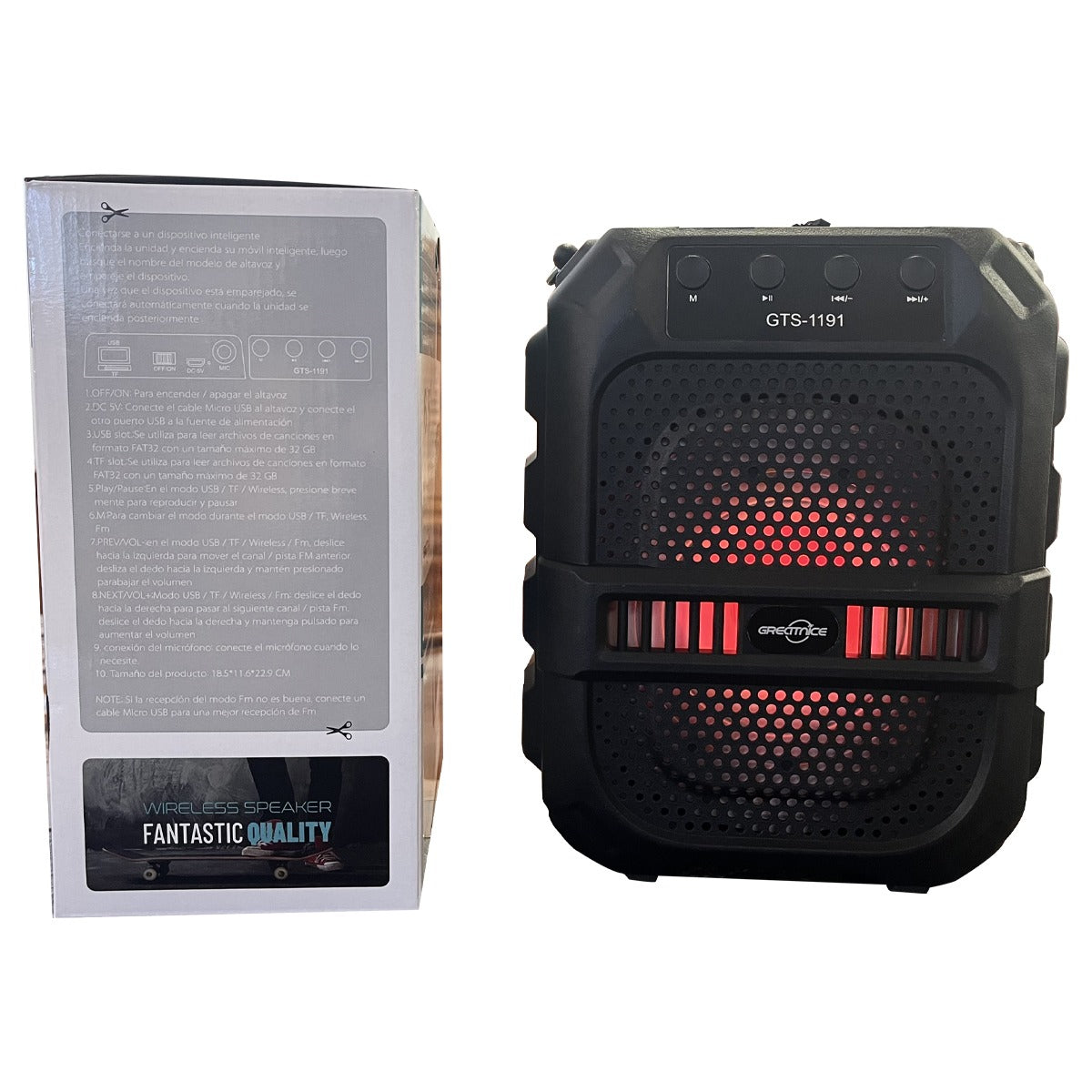 Gts-1191 10w Wireless Portable Bluetooth Speaker With 6.5″ Subwooferm - 1200mah Battery