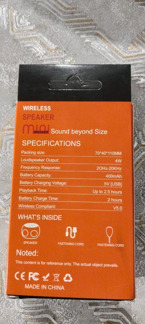 Mini Portable Wireless Bluetooth & Rechargeable Speaker – With Card Slot (random color)