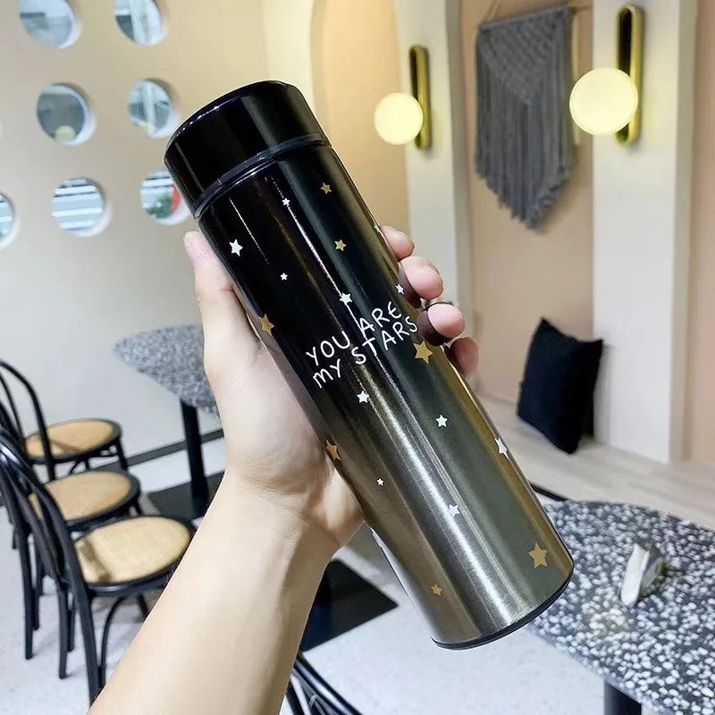 Stars Colorful Smart Led Temperature Bottle (500ml) – Random Color