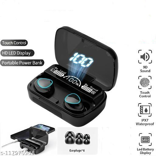 M10 TWS Wireless Earbuds with Charging Power Bank & LED Display 3D Touch Bluetooth Headset
