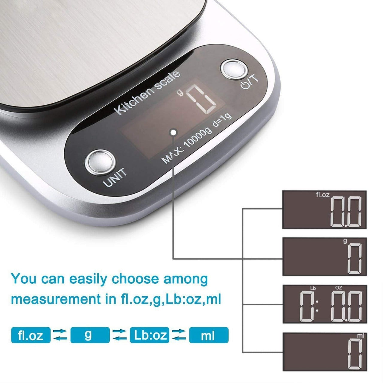 Kitchen Digital Weight Scale | 1 Gram To 10000 Gram Weight Measurement ( Plastic )