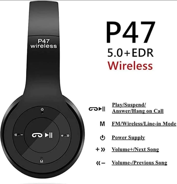 P47 Wireless Headphones (random color)
