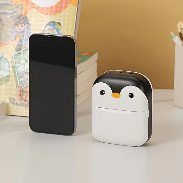 Penguin Design Rechargeable Portable Mini Printer (random color)