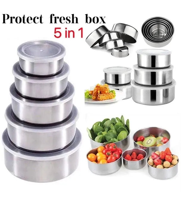Stainless Steel Bowl Set Of 5 – Rust-resistant