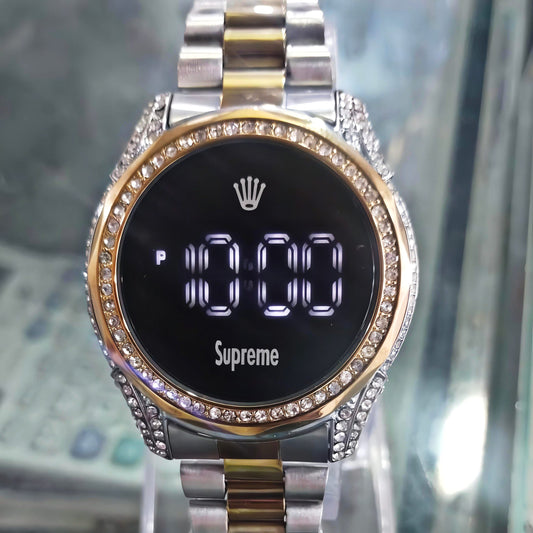 Diamond Touch Screen Led Digital Wristwatch - With Box