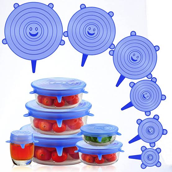 6pcs Kitchen Reusable Silicone Seal Lid