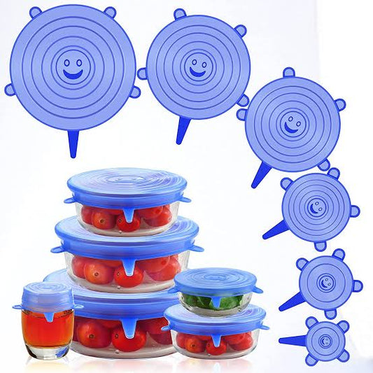 6pcs Kitchen Reusable Silicone Seal Lid