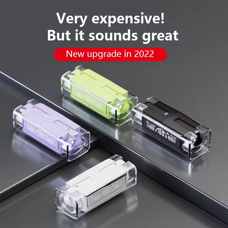 Tws Bh15 Music Wireless Bluetooth Ear Buds - Transparent (random color)