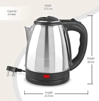 Automatic Electric Kettle 2.0l – Stainless Steel Hot Water Boiler With Auto Shut-off, Led Display & Temperature Control (1000w, 220v)
