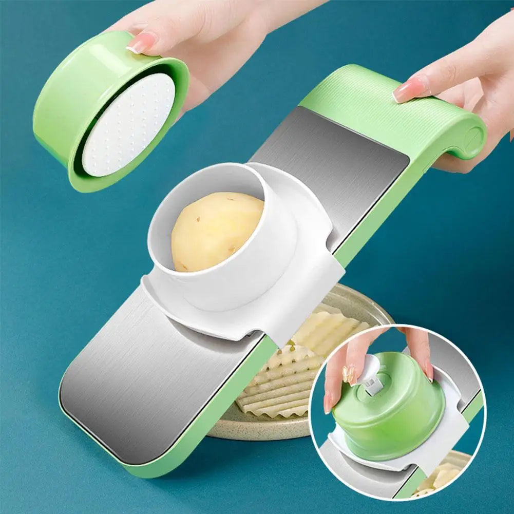 Multifunctional Vegetable Cutter Grater  – 05 Blades Vegetable Cutter (Random Colors)