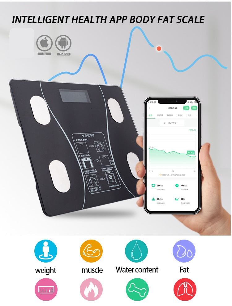 Smart Wireless Bluetooth Digital Weight Scale