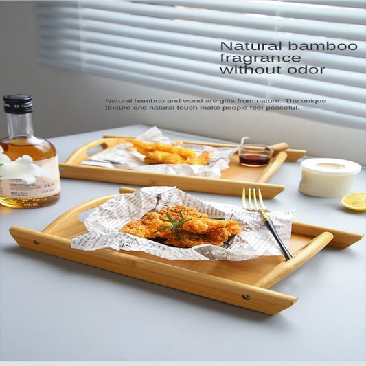 03 Pcs Set Wood Serving Tray For Kitchen