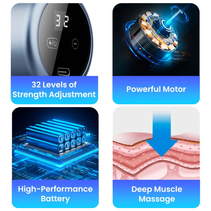 4 In 1 Multi-Function Massage Gun (random color)